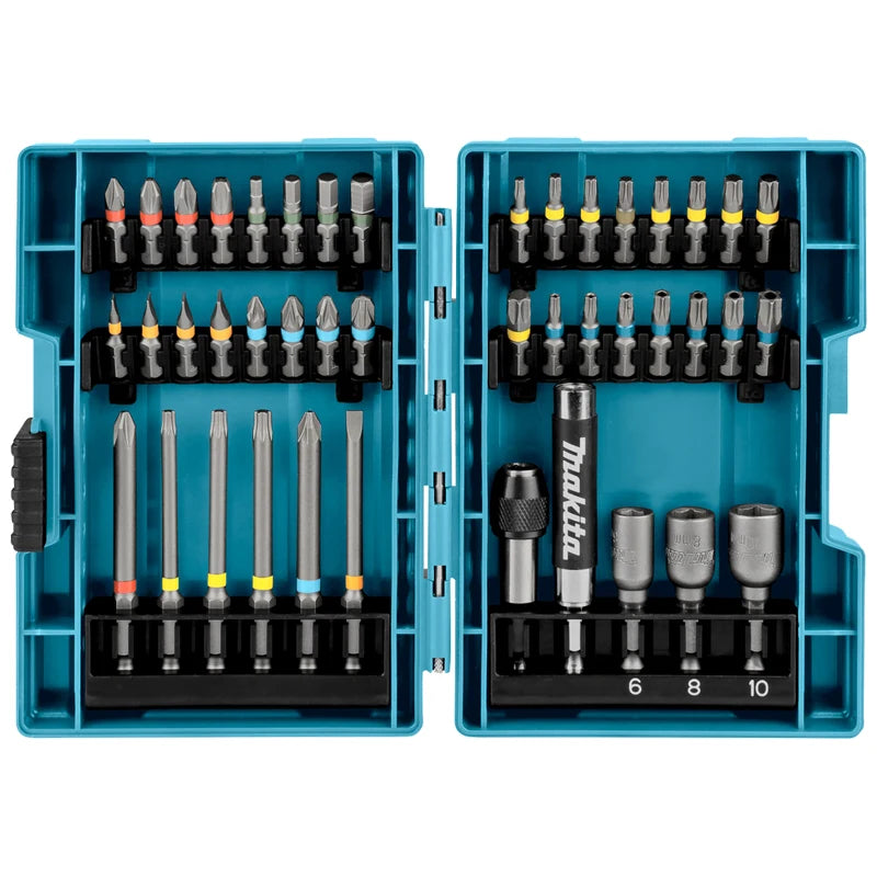 Makita B-55697 Electric Screwdriver Bits Set 43Pcs Colour Coded Cross Flower Type Hexagon Socket Bit Power Tool Attachments